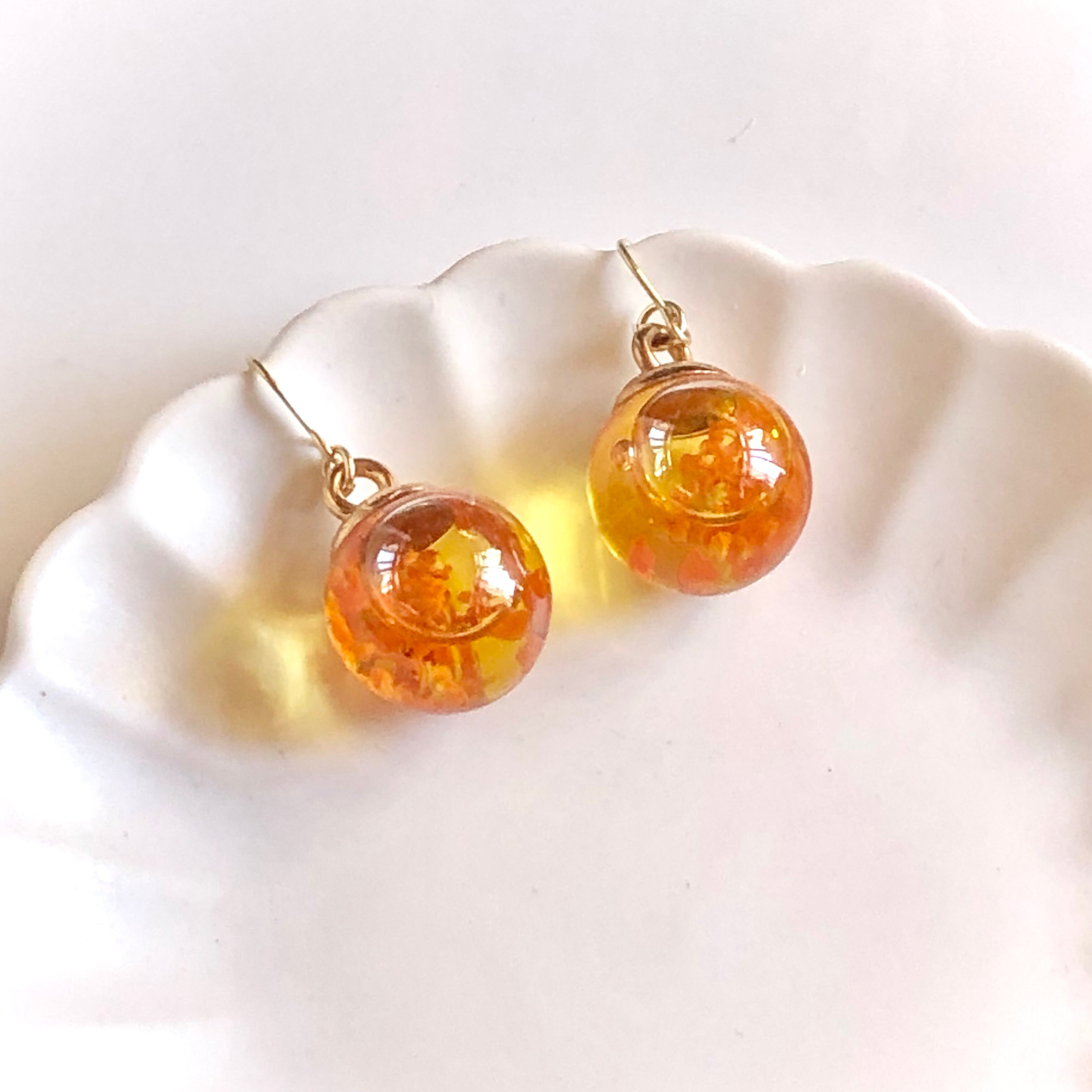 ステンドグラス パールミモザ ガーランド 【受注作品】