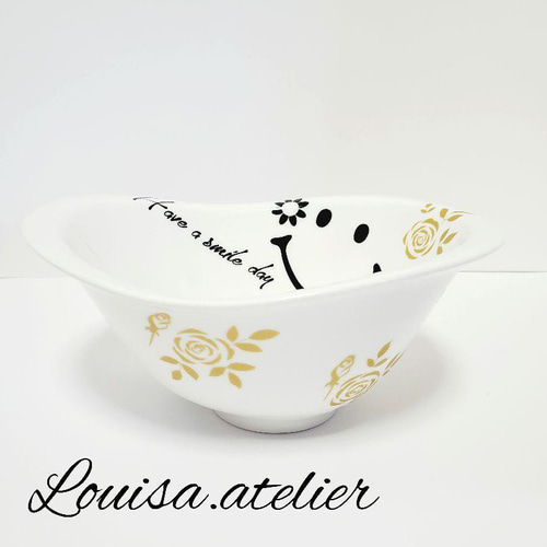 ポーセラーツ用品 ポーセラーツ ハンドメイド バスタブデザイン サラダボール 小鉢 枝豆