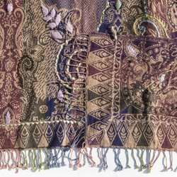 カシミヤ カシミア/ボイルドウールショール/ニットスカーフ/刺繍スカーフ/カシミヤショール-フラワー クリスマス ギフト交換 父 11枚目の画像