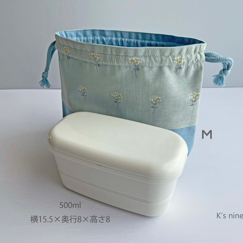 Fumi様✨おまとめ中　大きめコップ袋／レースフラワー12 選べるコード】お弁当袋 巾着袋 コップ袋【Lace flower】レース