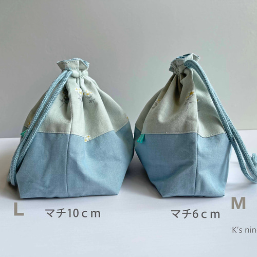 選べるコード】お弁当袋 巾着袋 コップ袋【Lace flower】レース