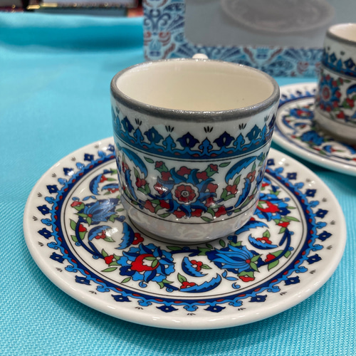 トルコのミニカップ カップ＆ソーサー（カラータイプ