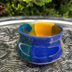 地中海陶器　小さめマグカップ　人気のブルー＆イエロー　カムファ CFBJ 10枚目の画像