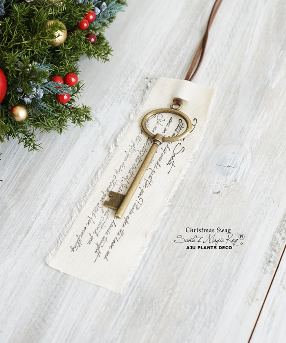 クリスマス・スワッグ（0723）～Santa's Magic Key(R)～　36X19 3枚目の画像