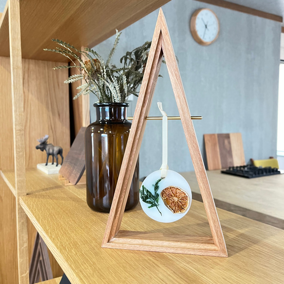 triangle tree / 季節 結婚祝い 北欧 木 プレゼント 玄関 インテリア シンプル 引っ越し祝い  お礼 2枚目の画像