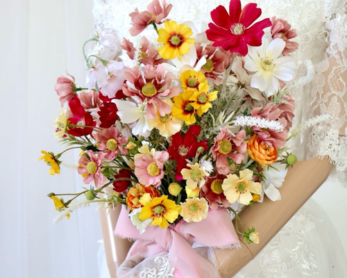 ウェディングブーケ　ブートニア　セット 楽天市場】ブーケ ブートニアセット ウエディングブーケ