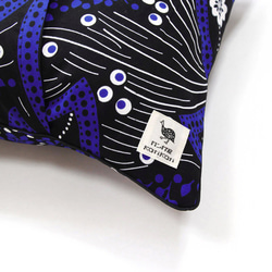 アフリカ布のクッションカバー（ ボタニカル ）45×45 アフリカンプリント 5枚目の画像