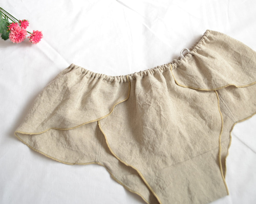 大きいサイズ】XL～4L ふんどしパンツ 国産リネン 生成り 無染色