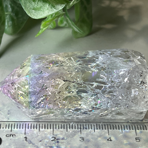 七色の夢໒꒱✨ レインボーオーラ 水晶 クリスタル ポイント 原石
