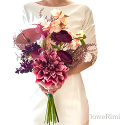 Wedding Bouquet ー Red Dahliaー　【レンタルブーケ　3泊4日】 1枚目の画像