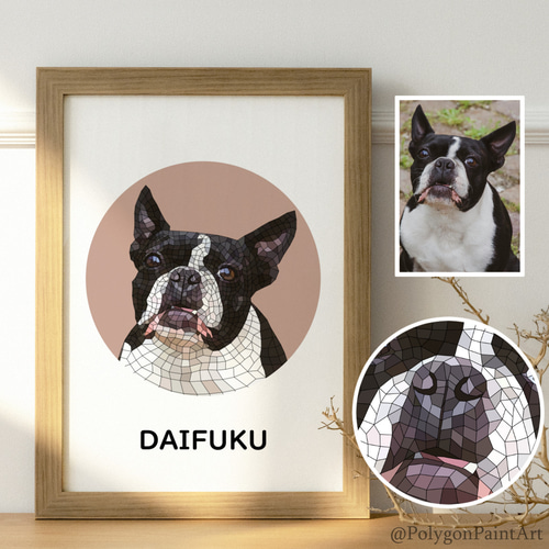 デジタル商品・オーダーメイド】 ポリゴンアート/ペットイラスト/ うち