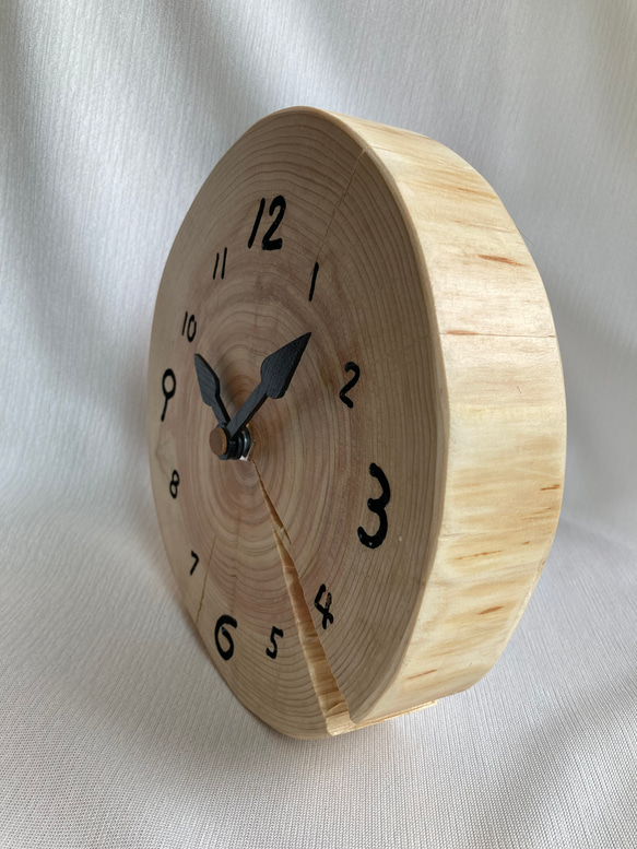 木製(ヒノキ)　置き時計　掛け時計　おまけの鍋敷① 3枚目の画像