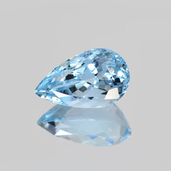 ソ付 アクアマリン 2.959ct ルース ペアシェイプ 2枚目の画像