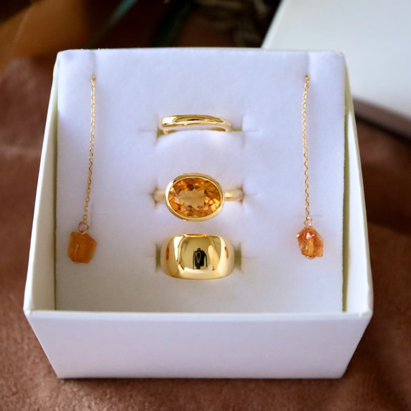 銷售價格！限量1套！ 11 號戒指 ♪ 我喜歡黃水晶和黃金 ♡ 華麗的珠寶盒 第2張的照片