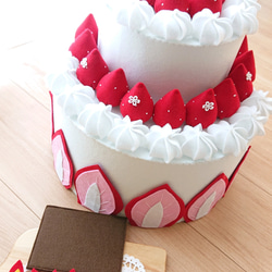 フェルトケーキ お誕生日ケーキ 百日祝いケーキ おもちゃ・人形