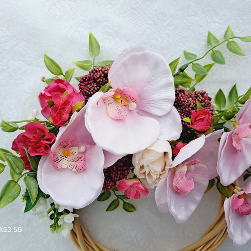 パープルローズと黒ブドウの葡萄の飾り入特大豪華リース♪♪☆*