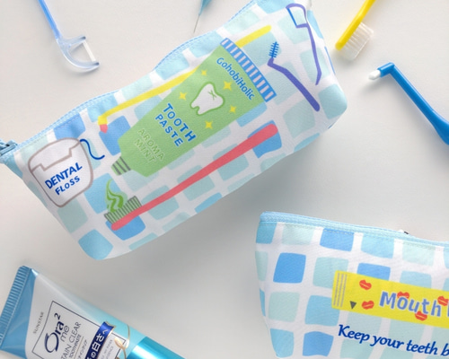 歯ブラシケース アロマミント・ブルー系 歯磨きセットの収納に