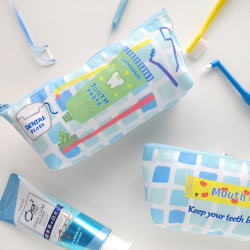 歯ブラシケース アロマミント・ブルー系 歯磨きセットの収納に