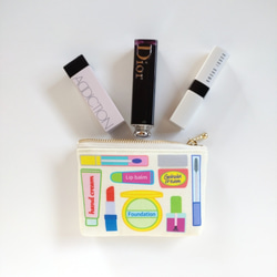 メイクホリックな コスメポーチ ミニ マルチカラー　お気に入りコスメの収納に！ 2枚目の画像