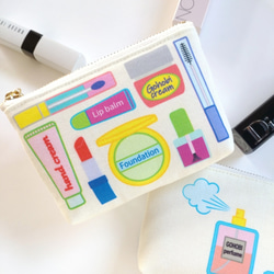 メイクホリックな コスメポーチ ミニ マルチカラー　お気に入りコスメの収納に！ 1枚目の画像