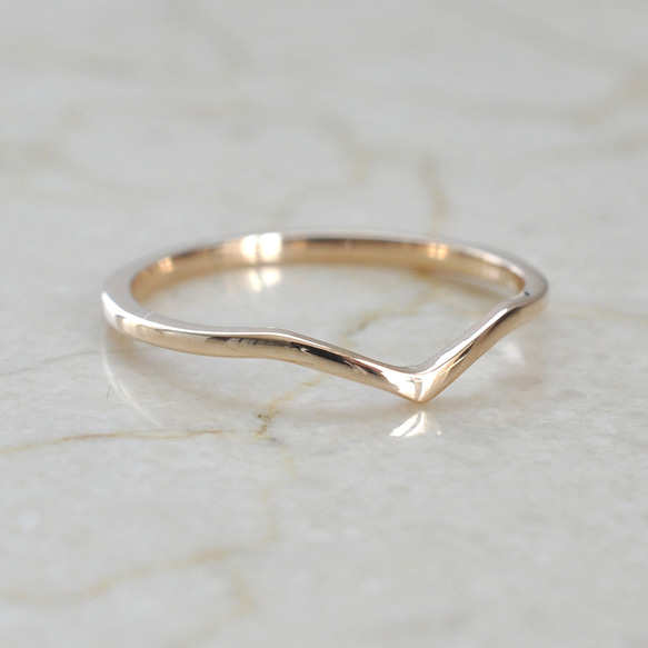 K10】V line ring Vラインリング 指輪・リング ETORA JEWELRY