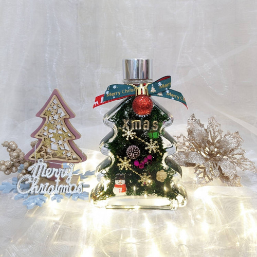 クリスマスハーバリウム クリスマスツリーハーバリウム プレゼントにも