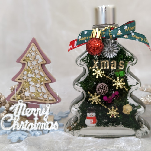 クリスマスハーバリウム クリスマスツリーハーバリウム プレゼントにも