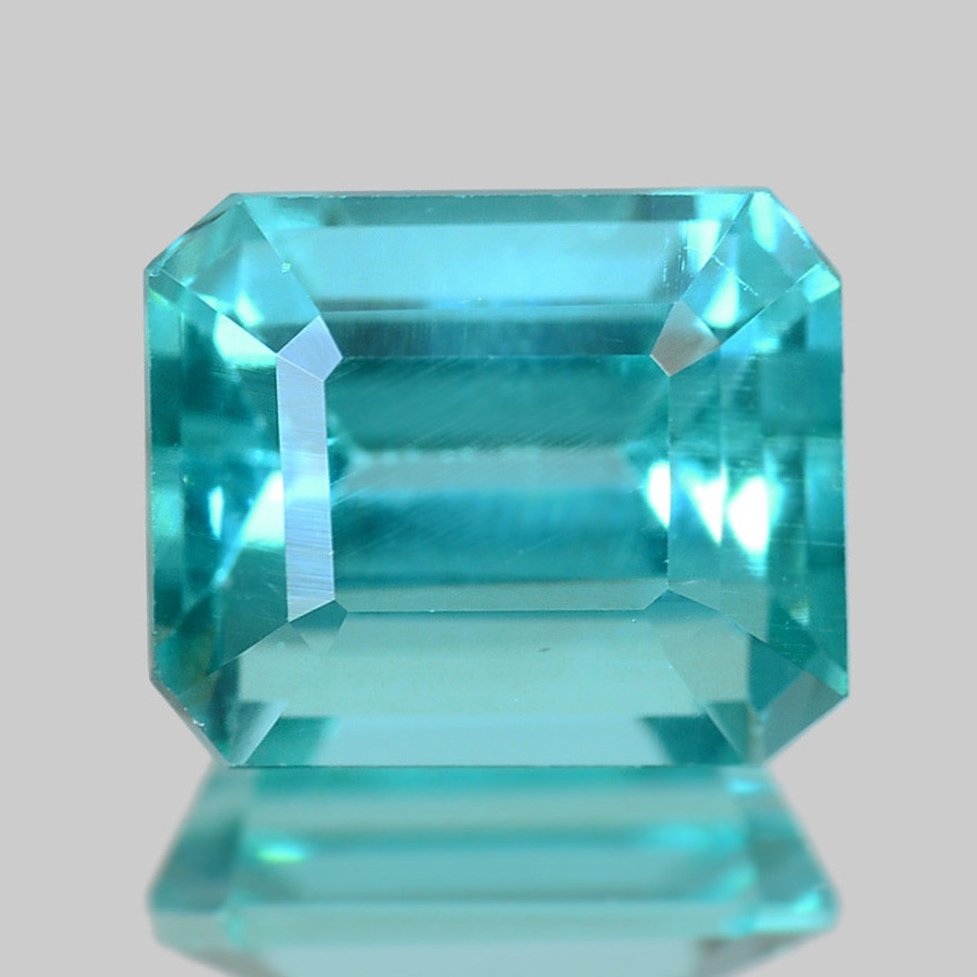 ◆ソ付 アパタイト 1.299ct ルース エメラルドカット パライバ カラー