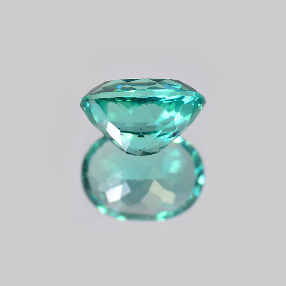 加工OK ソ付 アパタイト 1.370ct ルース オーバル ネオングリーン 5枚目の画像