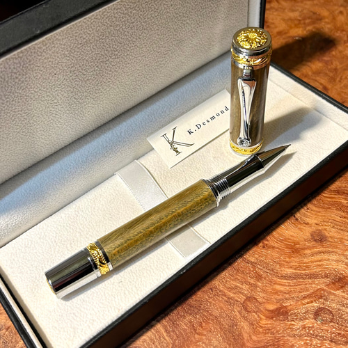 世界一重い木】24KGPリグナムバイタのボールペンCN1168 木材・板 世界一重い木】24KGPリグナムバイタのボールペンCN1168 木材・板