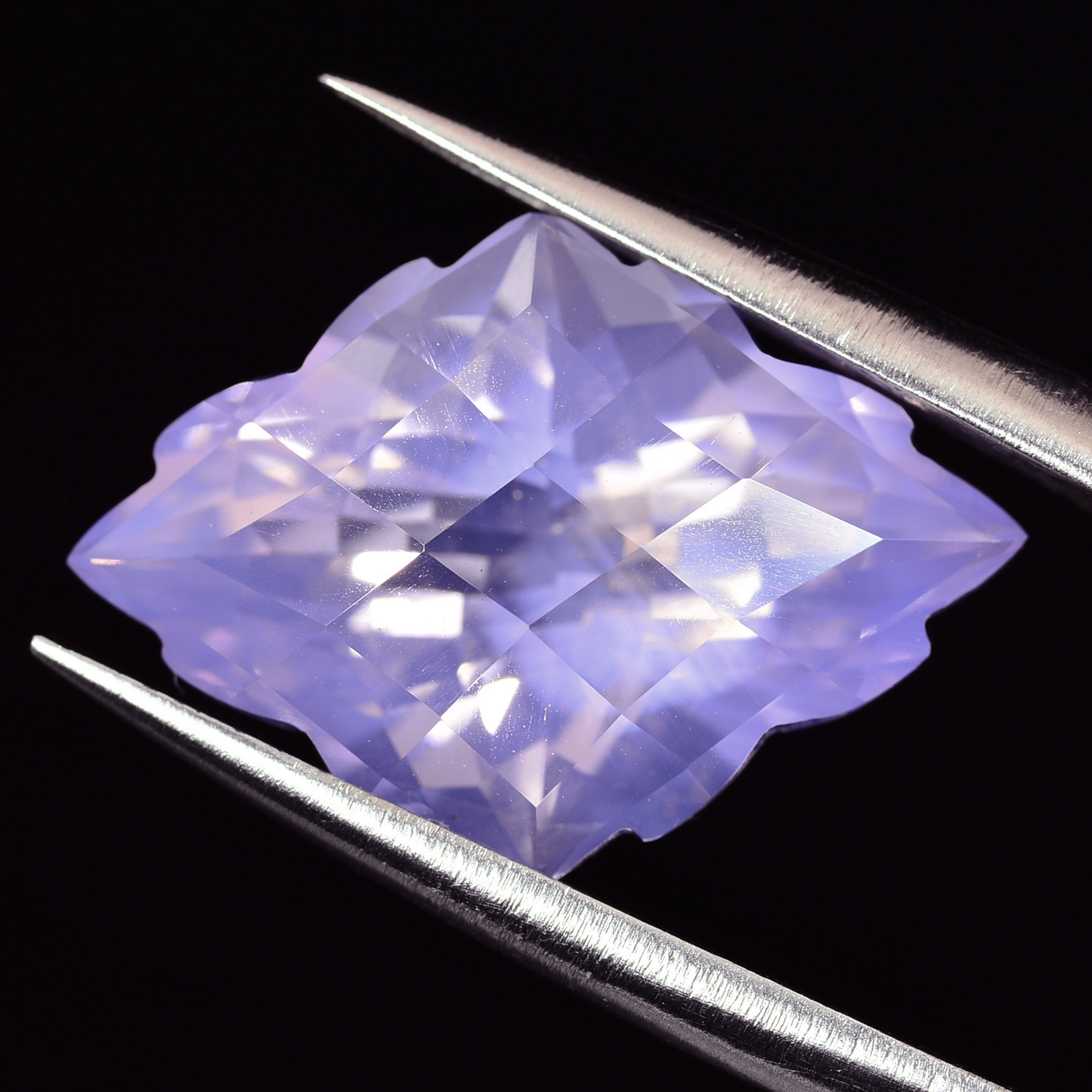 ソ付 ラベンダーアメジスト 6.109ct ルース チェッカーカット