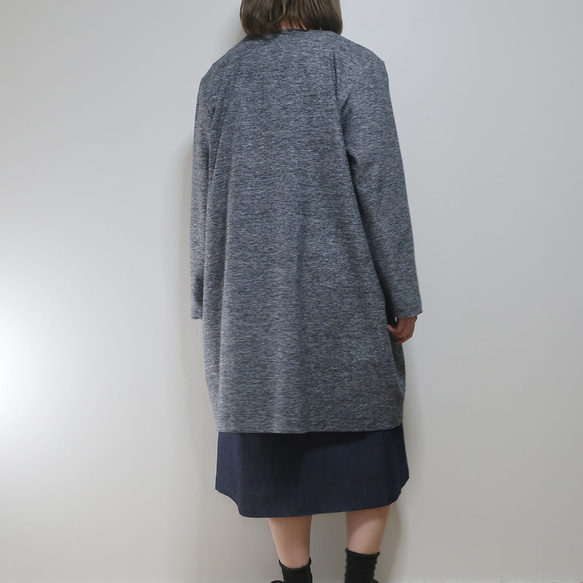 穿起來也寬鬆單調❣️可愛造型繭型大衣（棉/灰） 第18張的照片