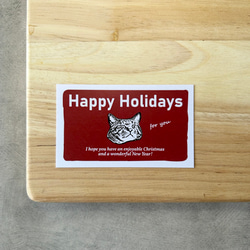 [happy holidays] フランス語猫のクリスマスカード 1枚目の画像