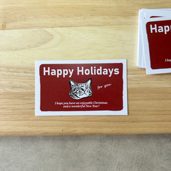 [happy holidays] フランス語猫のクリスマスカード 3枚目の画像