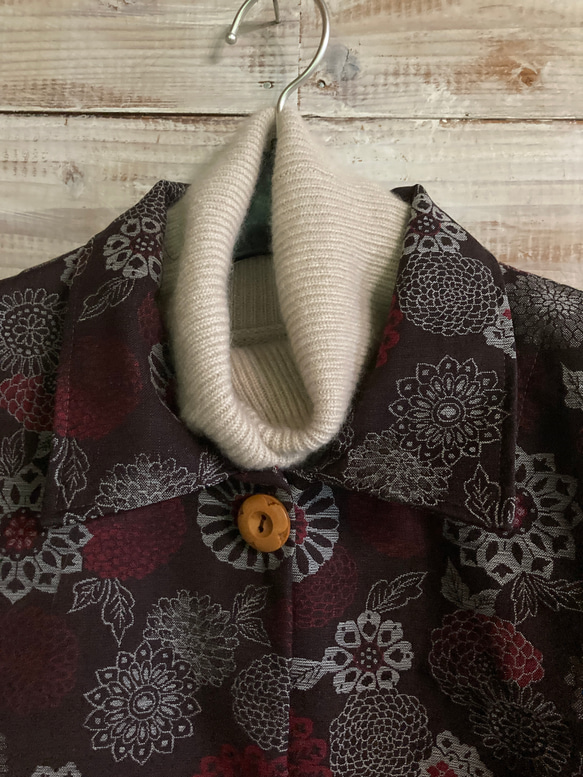 着物リメイク羽織りコート 1枚目の画像