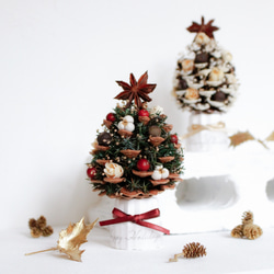 クリスマスツリー  松ぼっくりミニツリー   手作りキット 2枚目の画像