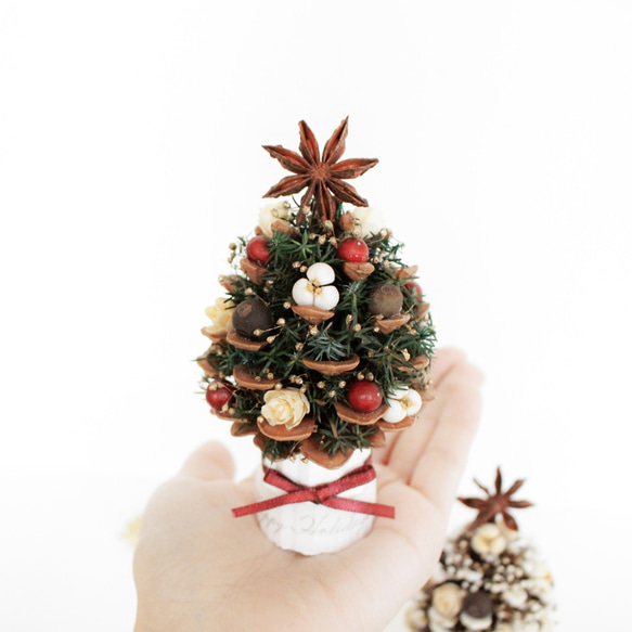 クリスマスツリー  松ぼっくりミニツリー   手作りキット 8枚目の画像