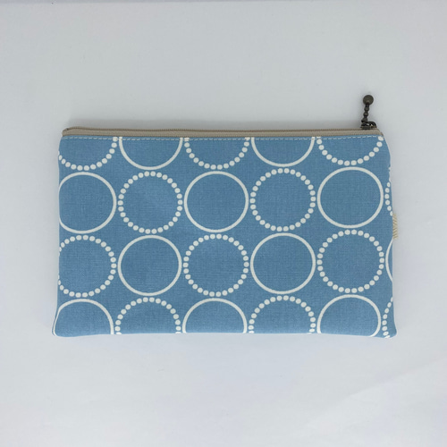 yukiemon 刺繍パウダーフレーク　20㎝ファスナーお財布ポーチ　No.5 yukiemon 刺繍パウダーフレーク 20㎝ファスナーお財布ポーチ No.5