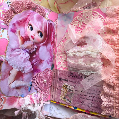 ジャンクジャーナル雑記帳/レースたっぷり『pink dream』1点物 その他