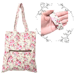 花柄♥ショルダーバッグ♥ハンドメイド 花柄キャンバスのトートショルダーバッグ ショルダーバッグ omo