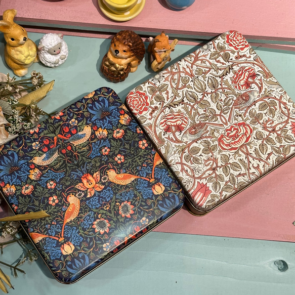 数量限定＊即日発送可＊ハリネズミと秋を感じるクッキー缶 2枚目の画像