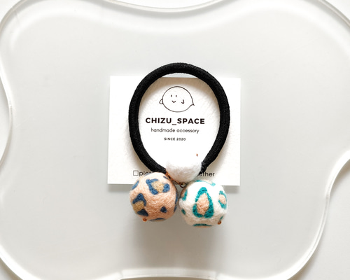 No.45》カラフルな羊毛フェルトのヘアゴム ヘアゴム chizu 通販