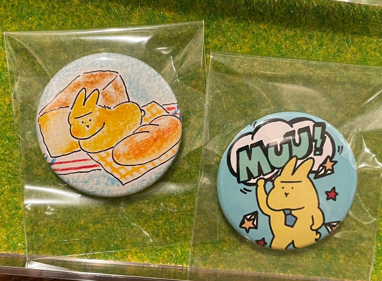 サイン付き 缶バッジ ぱん