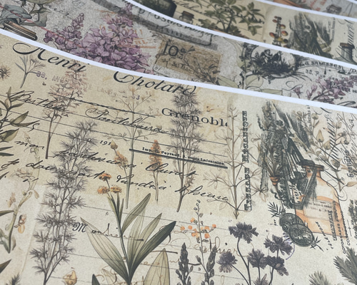 薬瓶 デザインペーパー デザペ 12種類 おすそ分けファイル 平袋