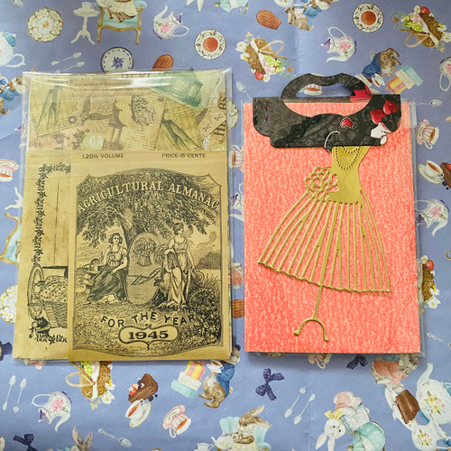 おすそ分けセット コラージュ素材紙 紙ものなど No.5 メモ帳