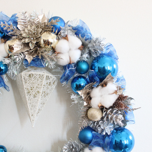 超早割祭2024』1点限り「送料無料」クリスマスリース 直径約40cm