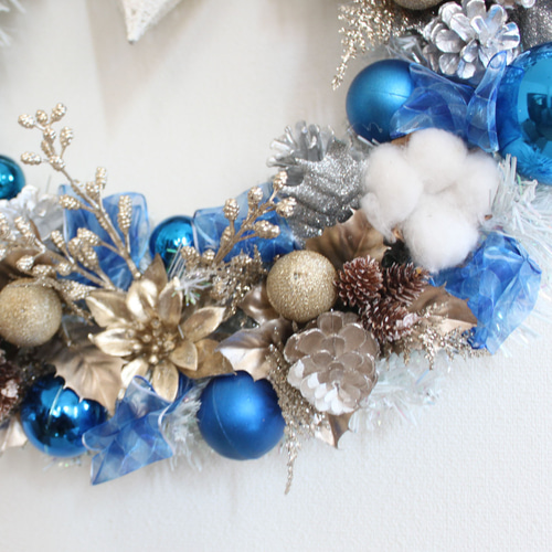 超早割祭2024』1点限り「送料無料」クリスマスリース 直径約40cm