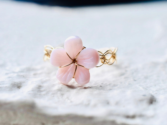 ♡ローズクォーツ、クィーンコンクシェル、ピンクトルマリンのマクラメネックレス 0_42f20ce0734e48df5e23247dfd63