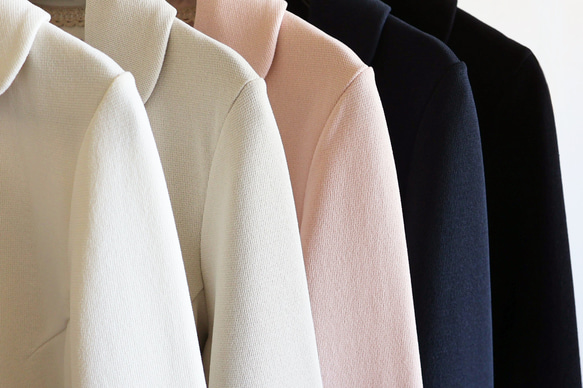 在庫僅か！【スタイルアップ効果◎】ミラノリブ 襟付きジャケットボレロ【ブラック】 ミラノリブ