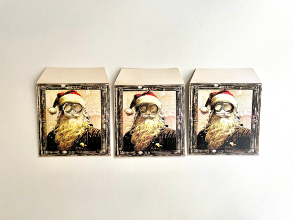 おもしろ ポチ袋（一万円札専用）スチームパンク風デザイン（クリスマス限定ver.）　3枚セット 4枚目の画像